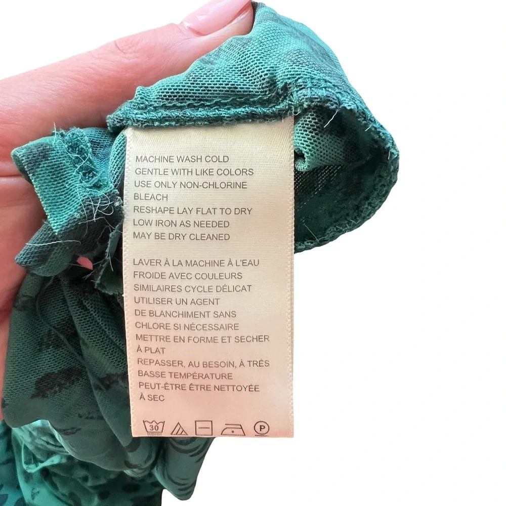 Free People Katana Mini Dress Green Ruched XS